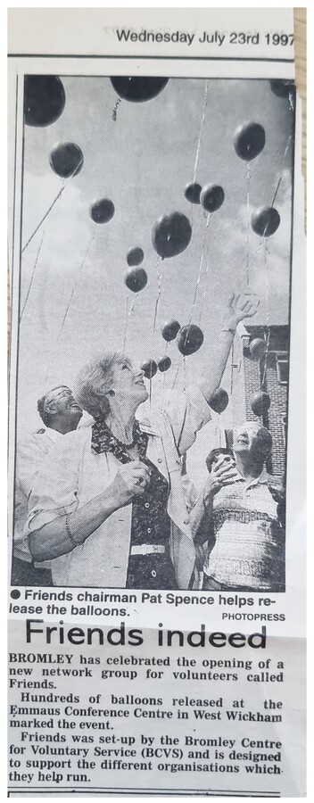 News article on the launch of the 'Friends' volunteer network group